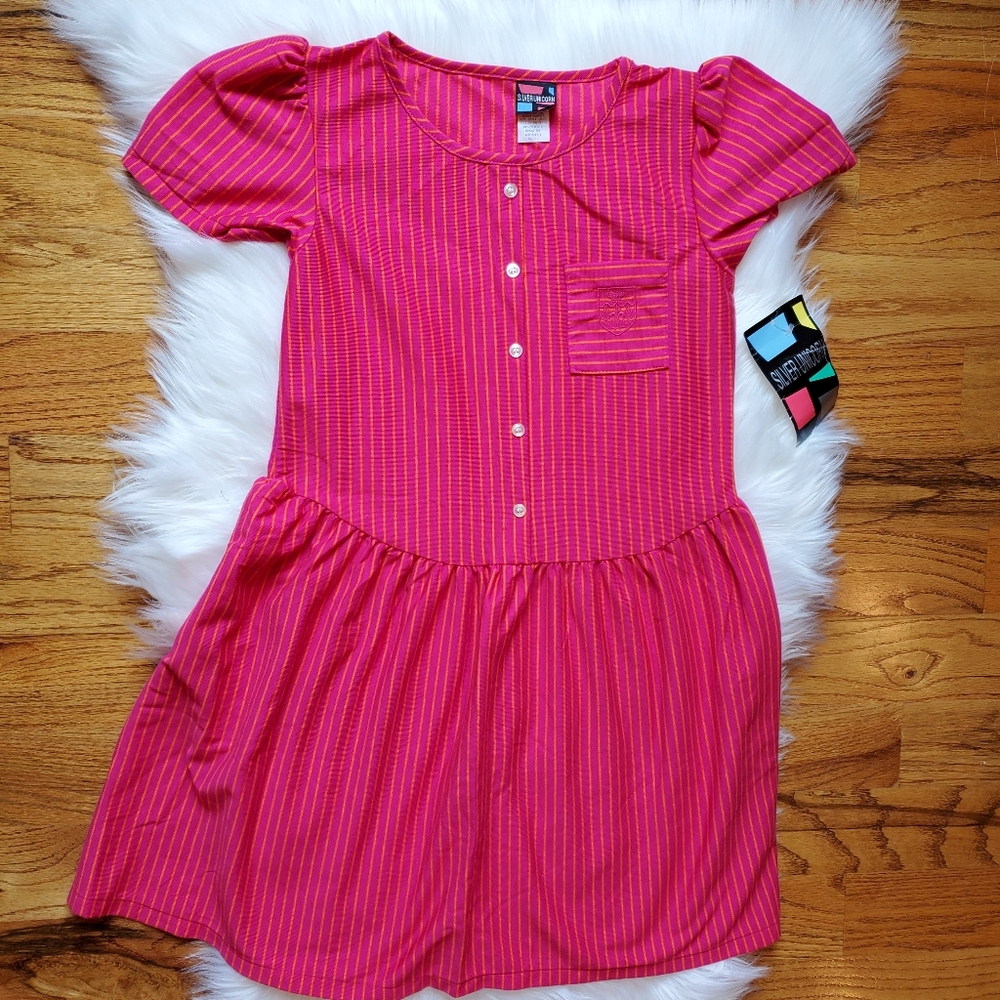 💖 Hot pink Dress short Sleeves size 12